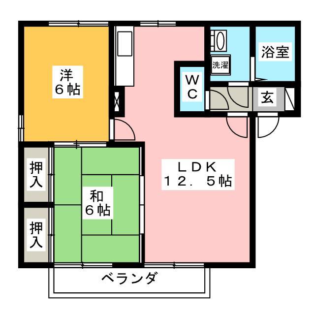 エミネンスSAKAI(2LDK/1階)の間取り写真
