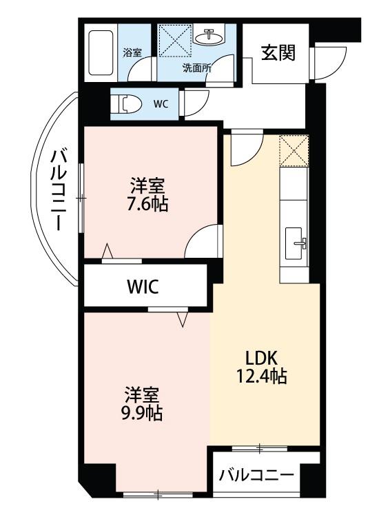 サンコートHANNOKI(2LDK/1階)の間取り写真