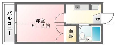 ルーエ旭川 A棟(1K/3階)の間取り写真