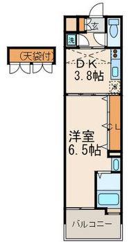 NO48 PROJECT2100博多(1DK/10階)の間取り写真