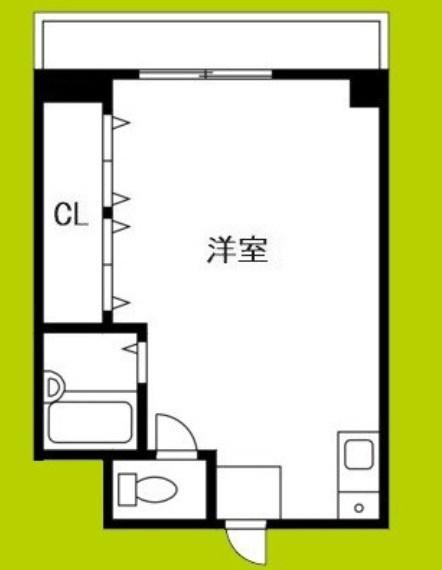 エクセシオール(ワンルーム/2階)の間取り写真