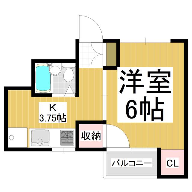 コーポ丸山(1K/2階)の間取り写真