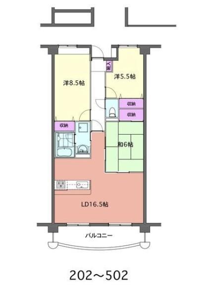 シェーンヴォーネン(3LDK/3階)の間取り写真