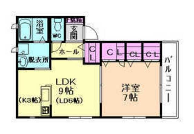TMエビエ(1LDK/2階)の間取り写真