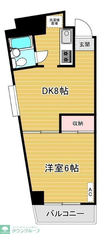 リファレンス谷塚(1DK/3階)の間取り写真