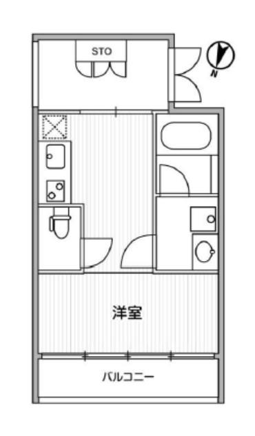 GRANDUO代々木2(ワンルーム/1階)の間取り写真