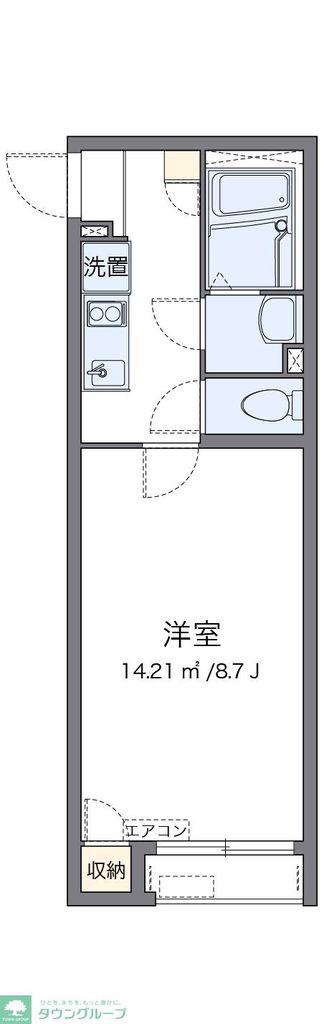 クレイノアヴァンセ座間(1K/2階)の間取り写真