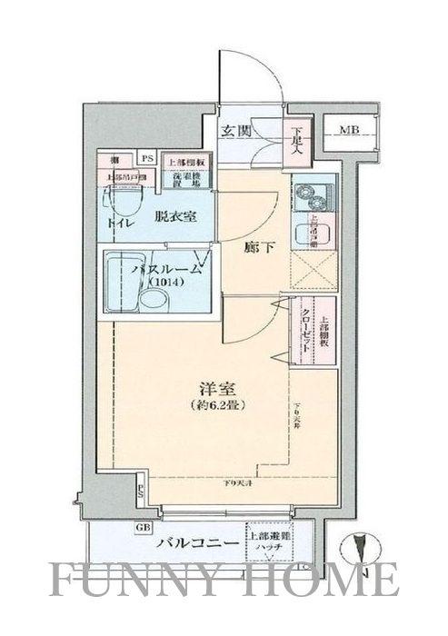 ロアール豪徳寺(1K/1階)の間取り写真