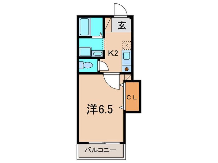 エクセル新伊丹(1K/5階)の間取り写真