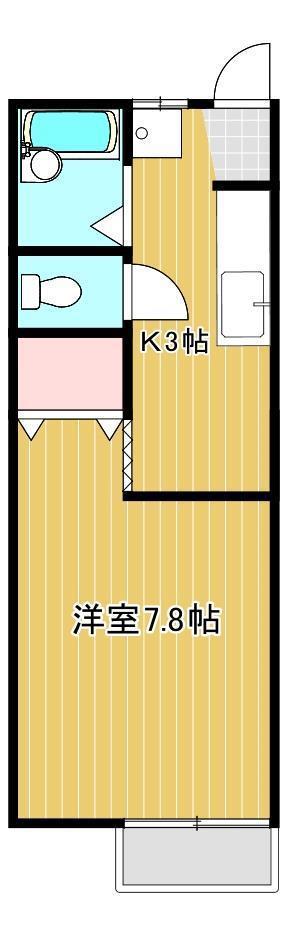 コーポYABE(1K/1階)の間取り写真