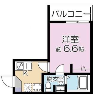 アイクル西川口(1K/2階)の間取り写真