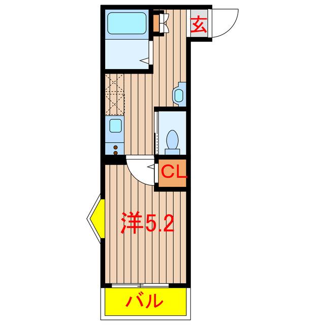 MELDIA二和向台(1K/2階)の間取り写真