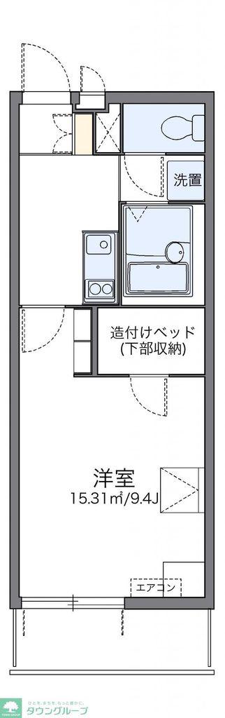 レオパレスエミールプラザ(1K/4階)の間取り写真