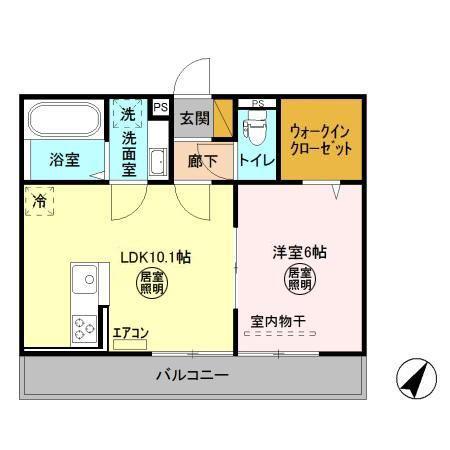 メゾン・ド・シャルマン(1LDK/3階)の間取り写真