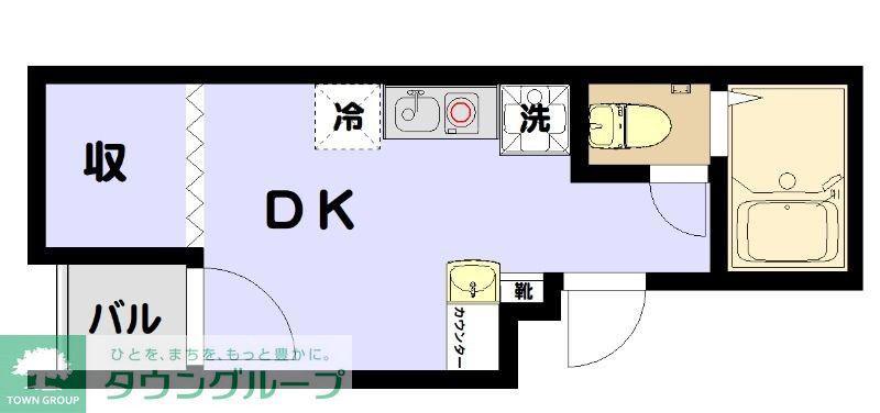アールヒルズ日本橋(ワンルーム/4階)の間取り写真