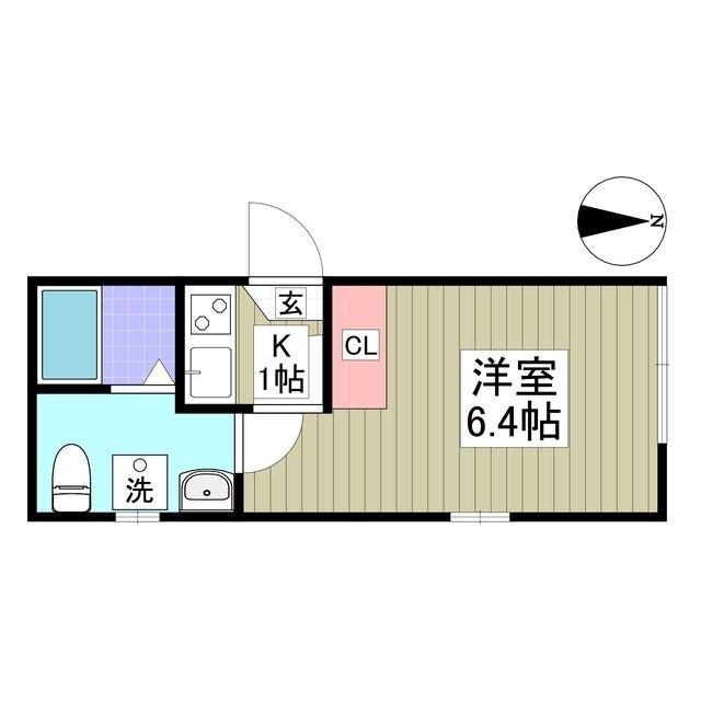 CELESTE KOGANE(1K/3階)の間取り写真