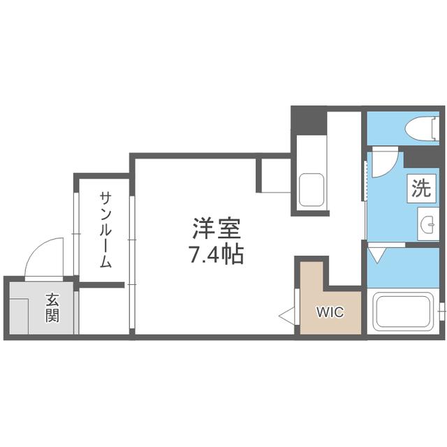COWBELL COURT(ワンルーム/1階)の間取り写真