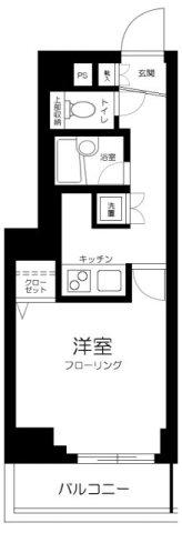 パークウェル浜松町(1K/8階)の間取り写真