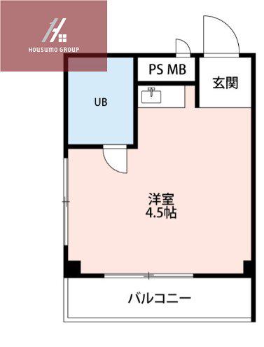 藤井マンション岩田(ワンルーム/3階)の間取り写真