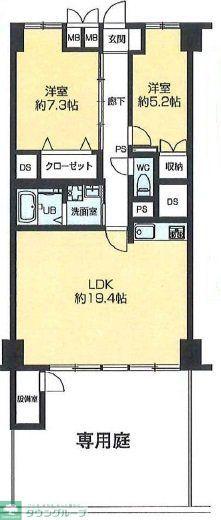 ニュー井の頭マンション(3LDK/1階)の間取り写真