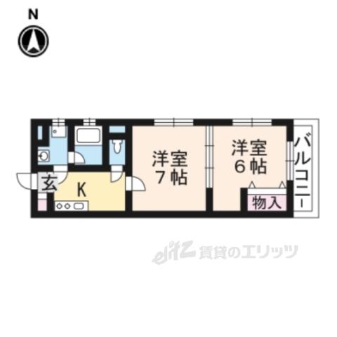 アンクル丹波口(2K/3階)の間取り写真