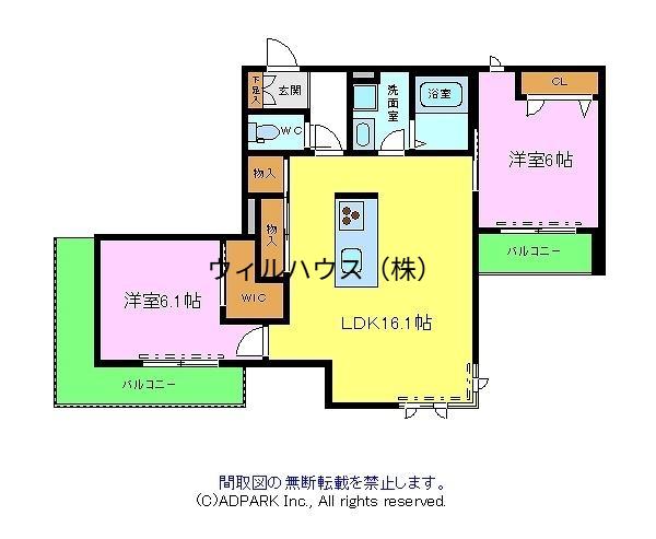 LA SUITE SAKAIHIGASHI(2LDK/2階)の間取り写真