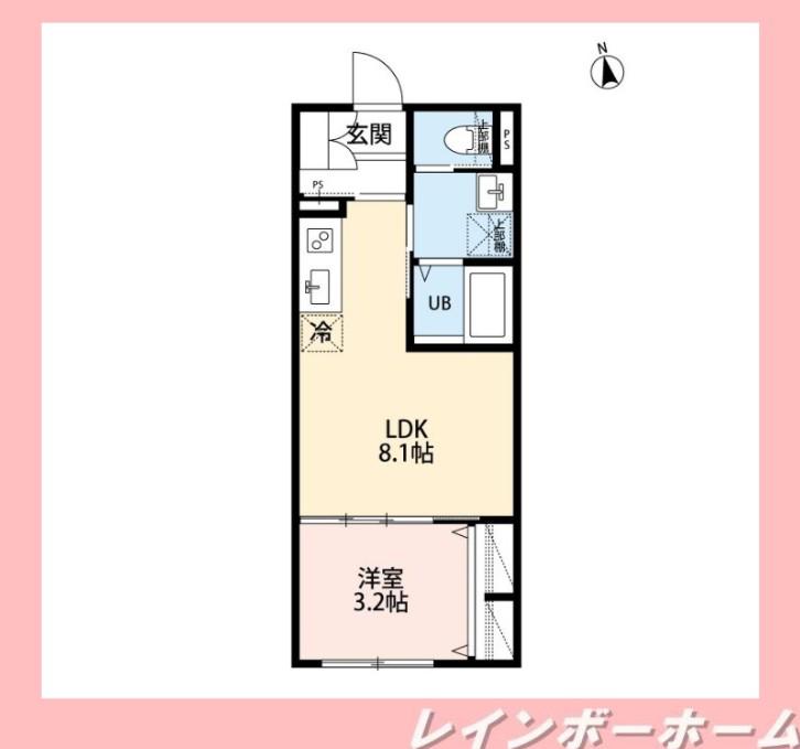 IDEN OAK(1LDK/2階)の間取り写真