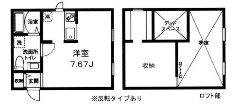 プリマヴィラージュ弐番館(ワンルーム/1階)の間取り写真