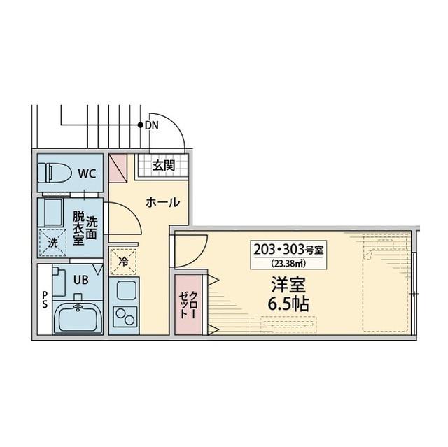 Nメゾン(1K/2階)の間取り写真
