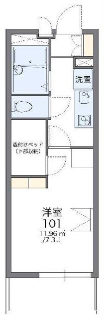 レオパレスSHIBA ALL1(1K/1階)の間取り写真