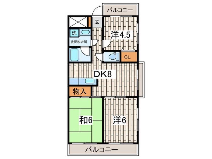 グレース新川崎(3DK/3階)の間取り写真