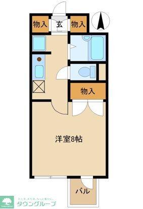 石井マンション(1K/4階)の間取り写真