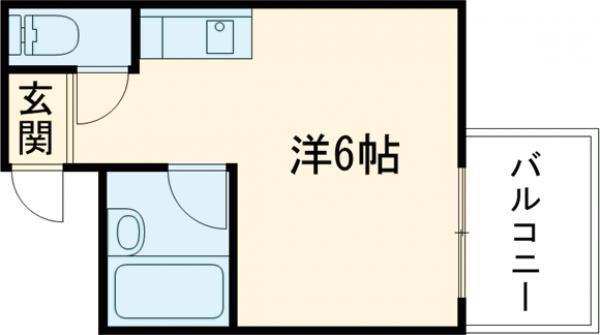 プチプルージュ(1K/2階)の間取り写真