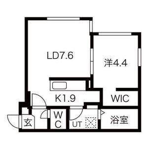 ALIVIO西町(1LDK/1階)の間取り写真