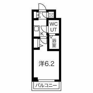 スパシエヒルズ横浜妙蓮寺(1K/2階)の間取り写真