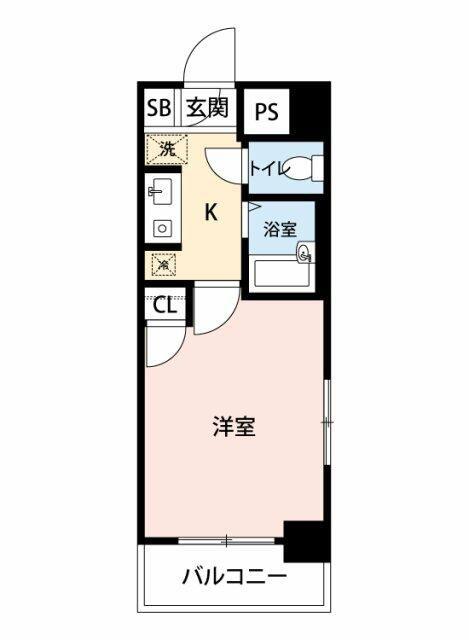 マイナビSTAYミライエ西新宿セカンド(1K/4階)の間取り写真