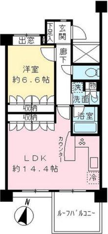 エストライフつつじヶ丘三番館(1LDK/2階)の間取り写真