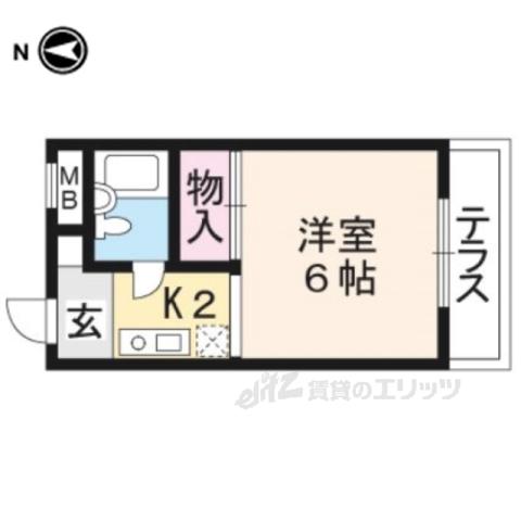 安井マンション(1K/2階)の間取り写真