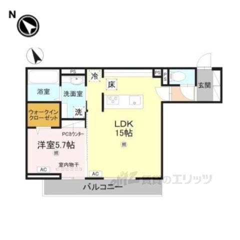 FT.RECOLTEエフティーレコルト(1LDK/1階)の間取り写真