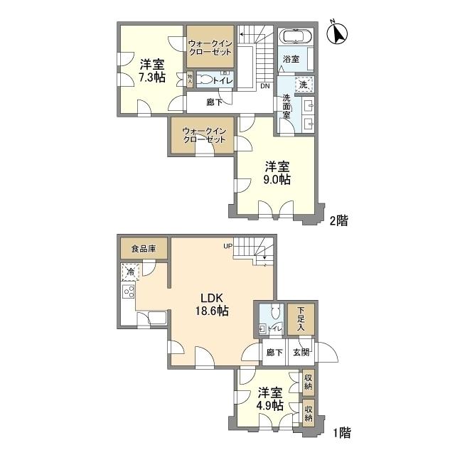 ブリランテ苦楽園(3LDK/1階)の間取り写真