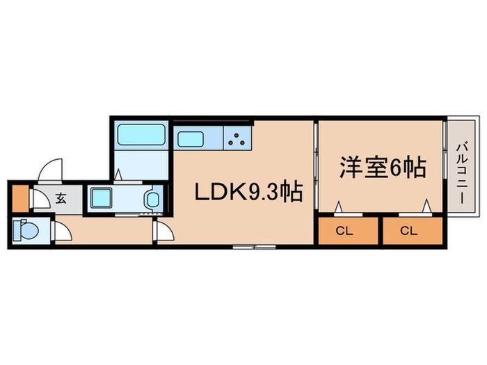 ロワジール(1LDK/2階)の間取り写真