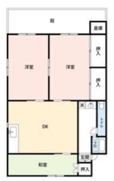 セジュール21 C(3DK/1階)の間取り写真