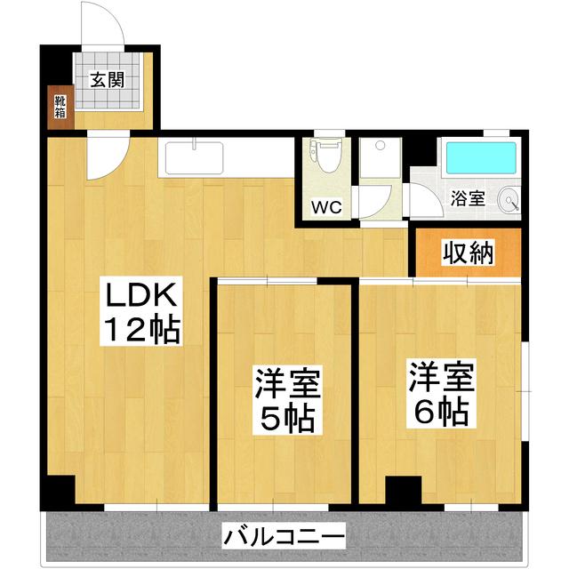 フラーンジュ(2LDK/2階)の間取り写真