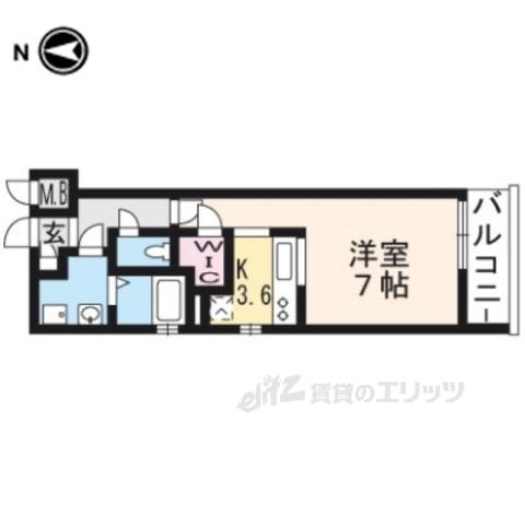 THEGARNETSUITERESIDE(ワンルーム/2階)の間取り写真