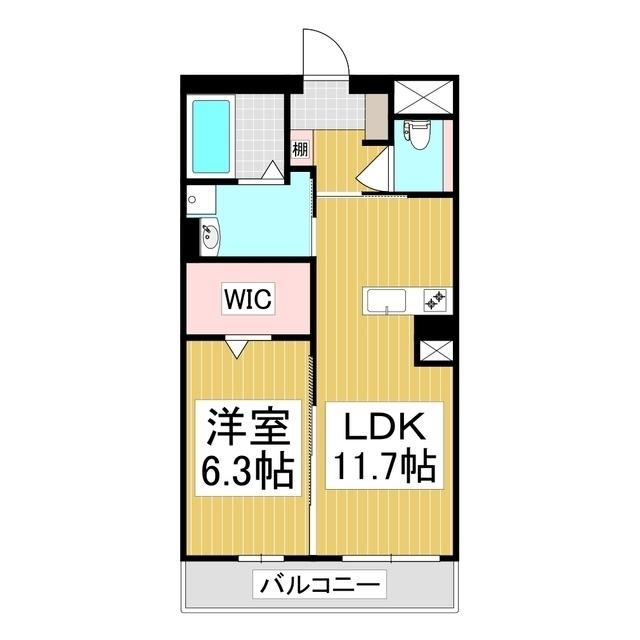 コンフォーティアブレイン樹(1LDK/5階)の間取り写真