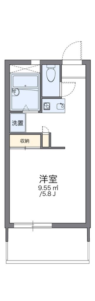 レオパレスTSUKIJI(1K/3階)の間取り写真