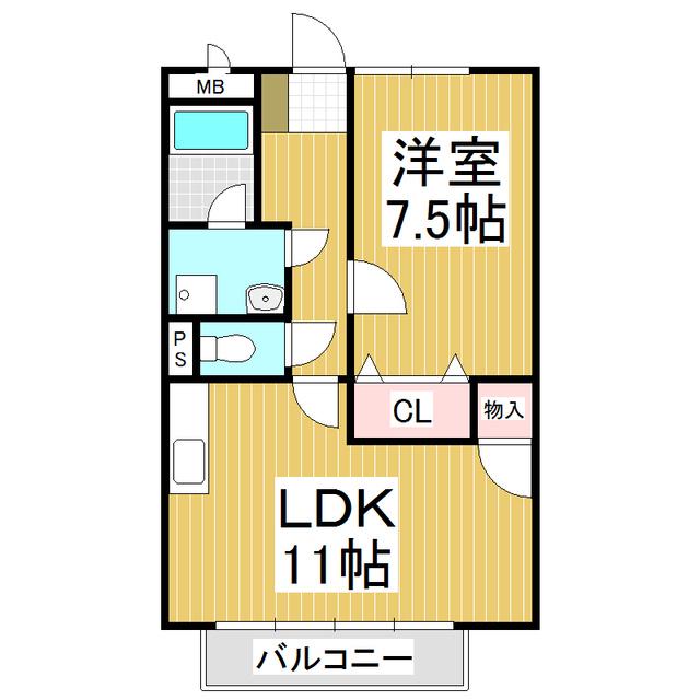 SURPLUS ONEサツミ(1LDK/1階)の間取り写真