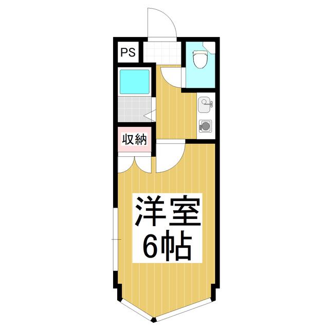 ベルメゾン(1K/1階)の間取り写真