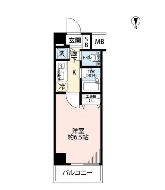 プレールドゥーク錦糸町(1K/3階)の間取り写真