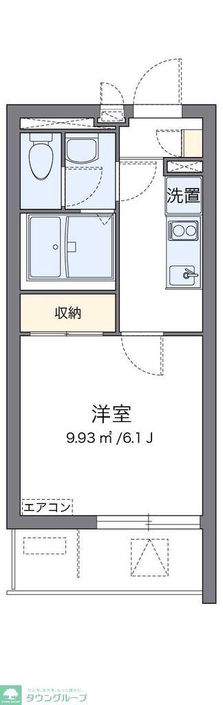 クレイノプランドール(1K/1階)の間取り写真